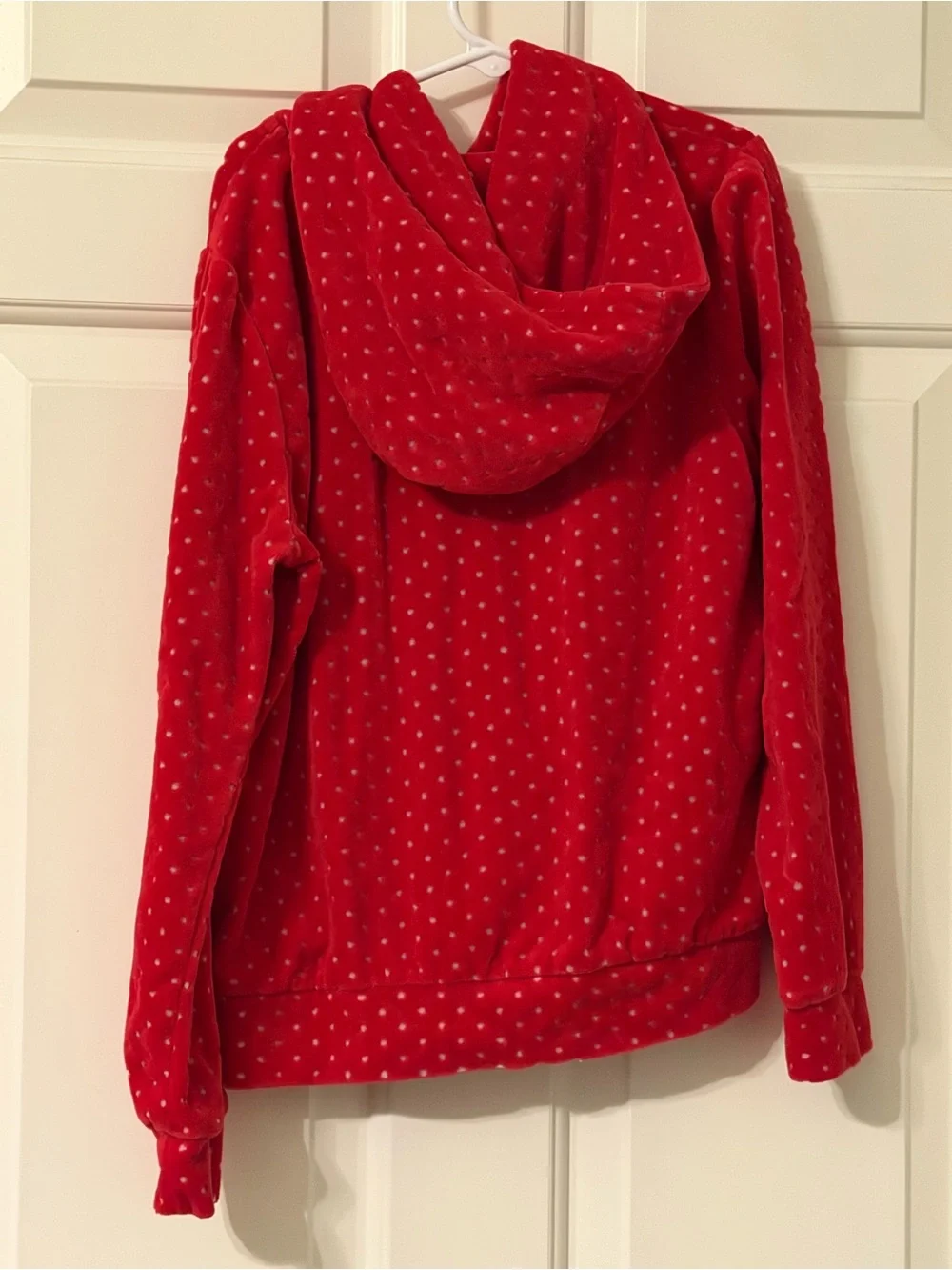 Disney Red Minnie Mouse Hooded Zip Jacket with Heart Patch